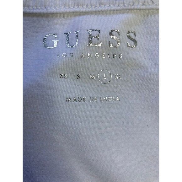 Guess Sequins Logo White Tank Top - Picture 5 of 6